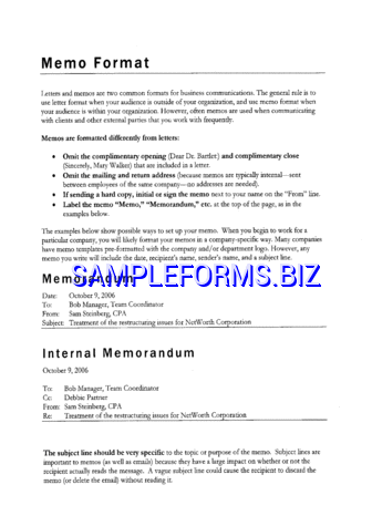Internal Memo pdf free